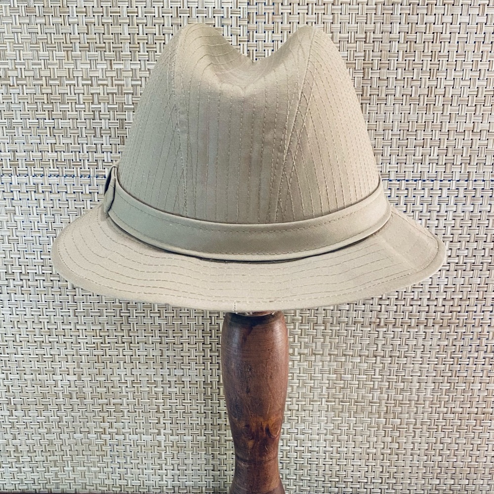 🌟HP🌟VTG 1990-2000s Totes Khaki Fabric Fedora Rain Hat L
